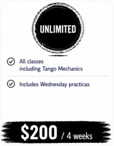Tooronto Tango Academy Bundle - 3 - For students who would like to get all the classes available including Tango Mechanics and following Wednesday Milonga