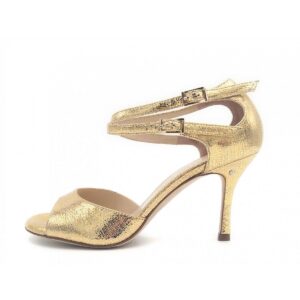 JOELLE Platinum Laminated Suede